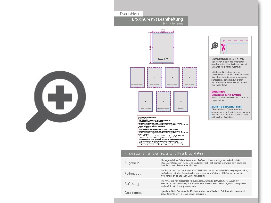 Product Bild brosch__re_mit_drahtheftung__endformat_din_a3__16-seitig