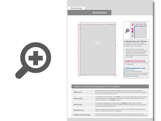 Product Bild briefpapier_din_a4__6_0_farbig__(vorderseite__farbig_+_2_sonderfarben_hks___r__ckseite__unbedruckt)