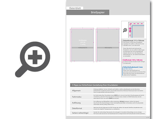 Product Bild briefpapier_din_a6__1_1_farbig__(vorderseite__graustufen___r__ckseite__graustufen)