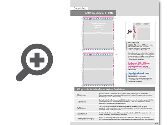 Product Bild getr__nkekarte_auf_platte_mit_freier_gr____e_(rechteckig)___beidseitig_4_4-farbig_bedruckt